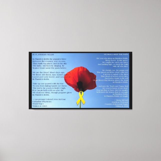 Canvas - Wrapped - Memorial Day Poppy Print (Front)