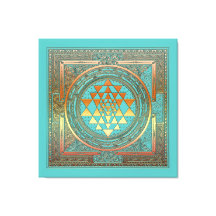canvas yoga manala chakra gold symbol turquoise