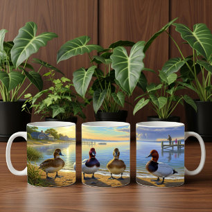 Canvasback Ducks Coffee Mug Wrap Design