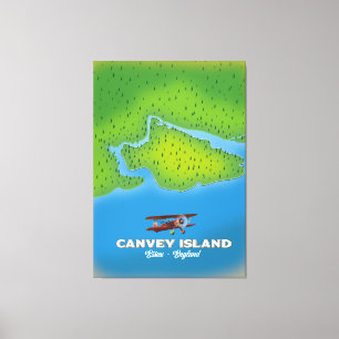 Canvey island,Essex Endland map Canvas Print