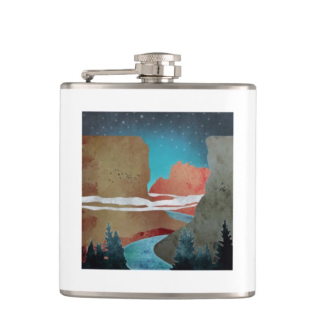 Canyon Birds Hip Flask (Front)