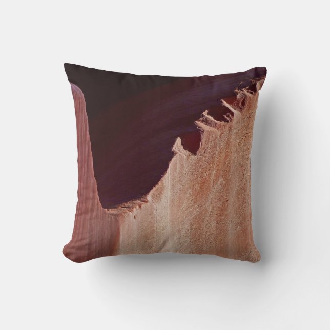Canyon Crosscut Square Southwest Abstract Throw Pillow (Front)