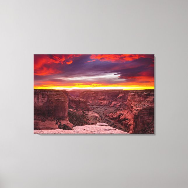 Canyon de Chelly, sunset, Arizona Canvas Print (Front)