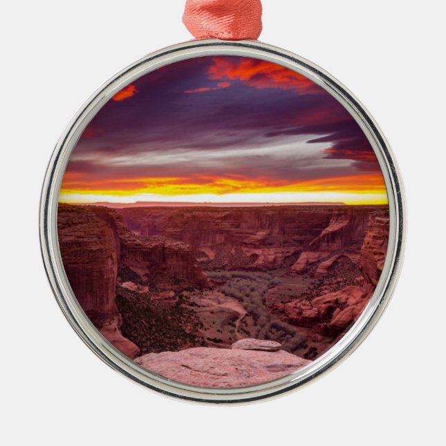 Canyon de Chelly, sunset, Arizona Metal Ornament (Front)