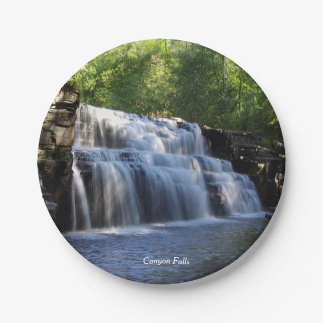 Canyon Falls paper plate (Front)