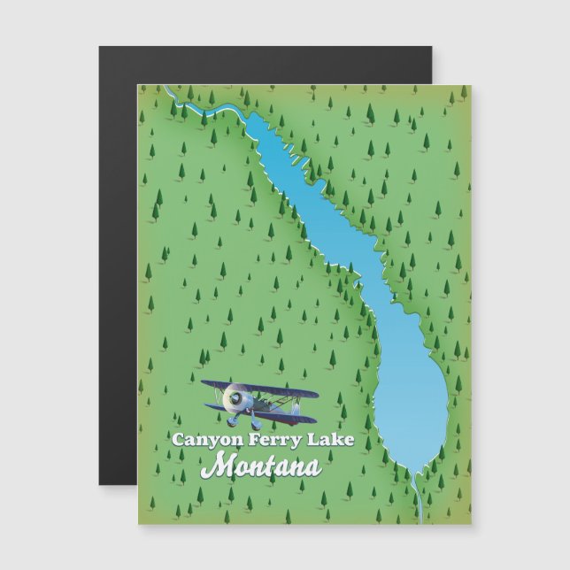 Canyon Ferry Lake Montana lake map (Front/Back)