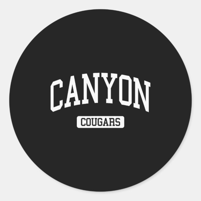Canyon High School Hs New Braunfels Tx Varsity Srt Classic Round Sticker (Front)