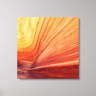 Canyon Kissed by the Sun Southwest Abstract Square Canvas Print