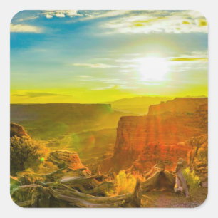 Canyon lands National Park Moab Utah Square Sticker