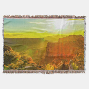 Canyon lands National Park Moab Utah Throw Blanket