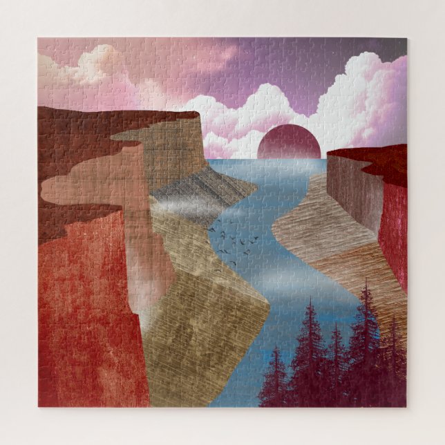 Canyon Ocean Landscape Jigsaw Puzzle (Vertical)