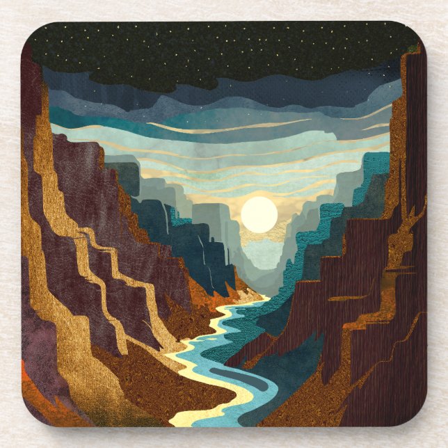 Canyon Sunset Landscape Coaster (Front)