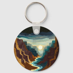 Canyon Sunset Landscape Keychain