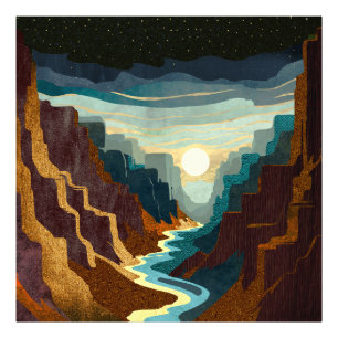 Canyon Sunset Landscape Photo Print
