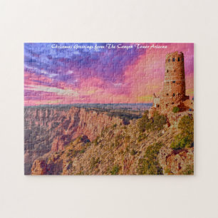 Canyon Tower Arizona.Christmas Greetings Jigsaw Puzzle