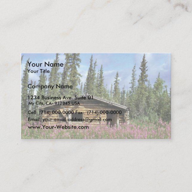 Canyon Village log cabin Business Card (Front)