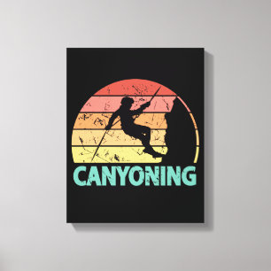 Canyoning Canyoneer Rappelling Canyoneering Canvas Print