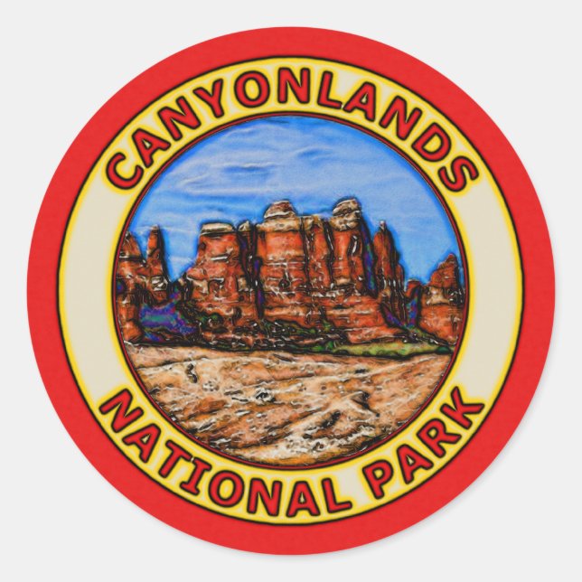 Canyonlands National Park Classic Round Sticker (Front)