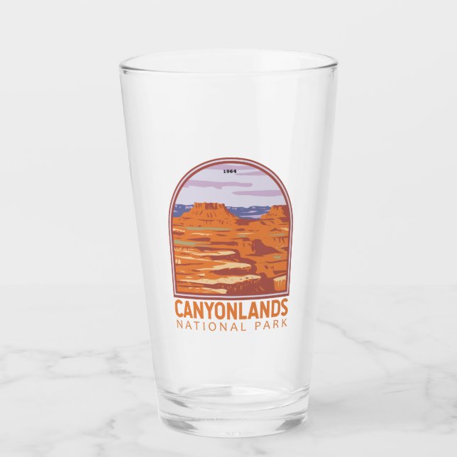 Canyonlands National Park Island In the Sky Retro Glass (Front)