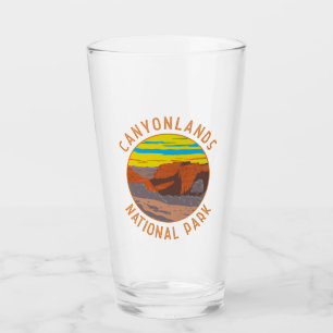 Canyonlands National Park Moab Travel Art Vintage Glass