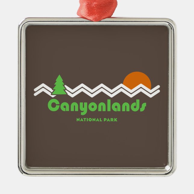 Canyonlands National Park Retro Metal Ornament (Front)