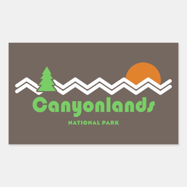 Canyonlands National Park Retro Sticker (Front)