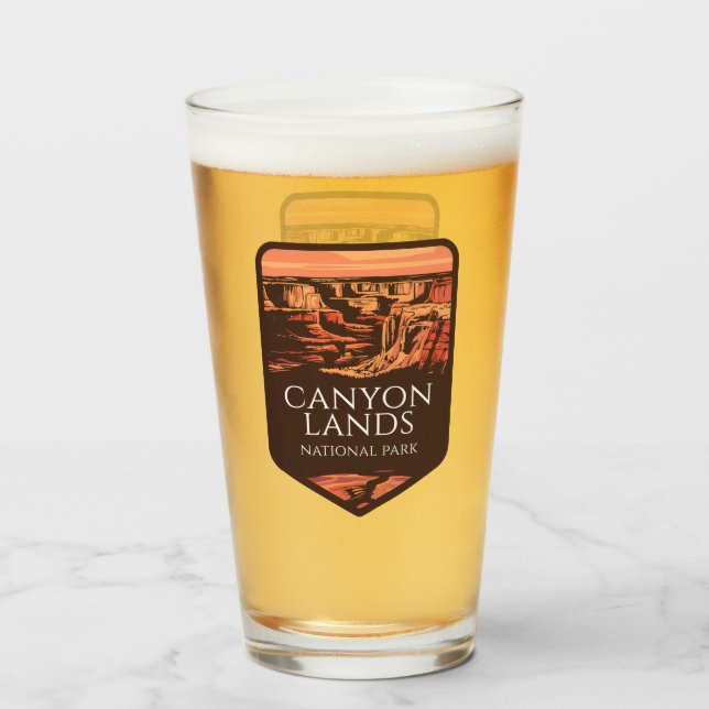 Canyonlands National Park Sunset Emblem Glass (Front Filled)