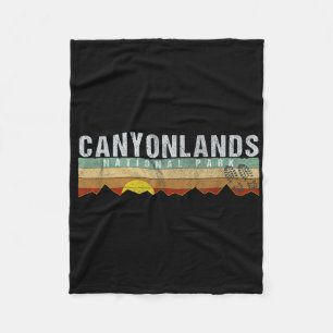 Canyonlands National Park Tee - Utah Camping Hikin Fleece Blanket