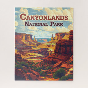 Canyonlands National Park Utah Moab Retro Jigsaw Puzzle