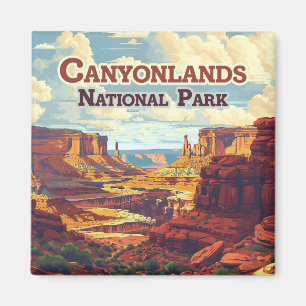 Canyonlands National Park Utah Moab Retro Magnet