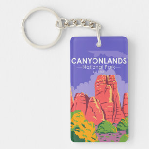 Canyonlands National Park Utah Vintage Keychain