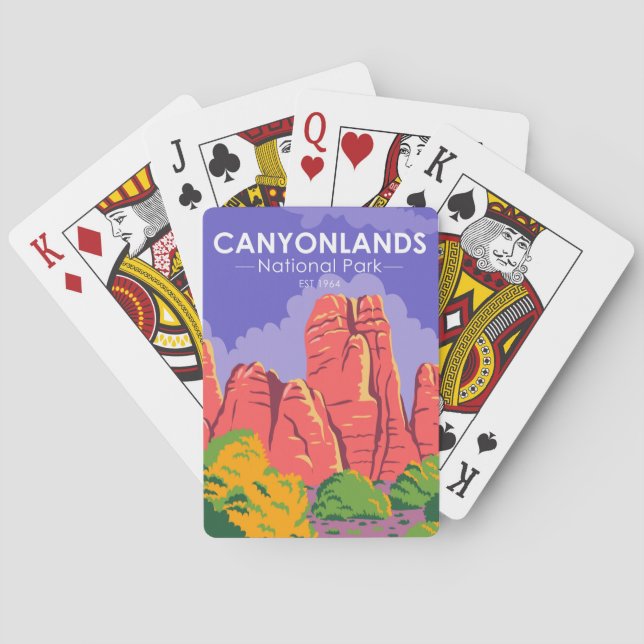  Canyonlands National Park Utah Vintage Playing Cards (Back)