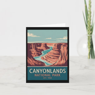 Canyonlands National Park Vintage Camping Hiking M Card
