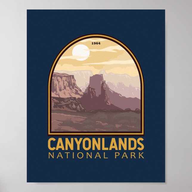 Canyonlands National Park Vintage Emblem Poster (Front)