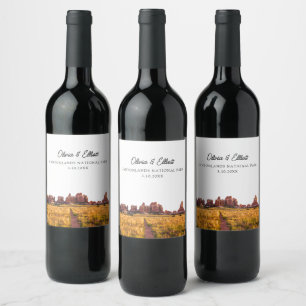 Canyonlands National Park Wedding Personalized Wine Label
