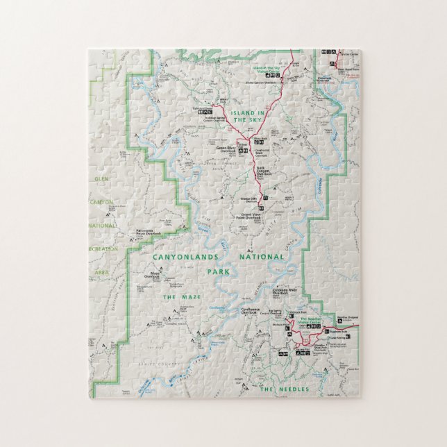 Canyonlands (Utah) map puzzle (Vertical)