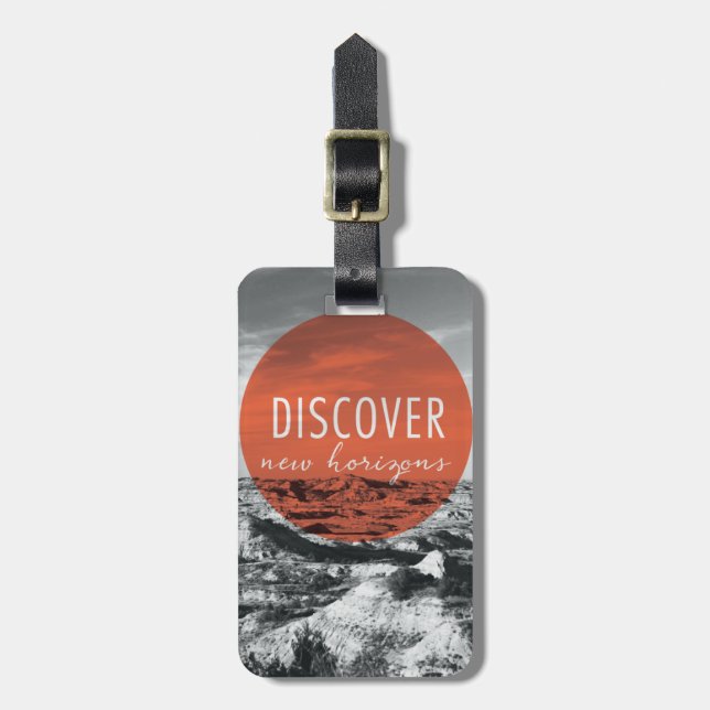 Canyons | Discover New Horizons Quote Luggage Tag (Front Vertical)