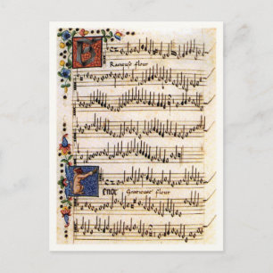 Canzoniere for three and four voices postcard