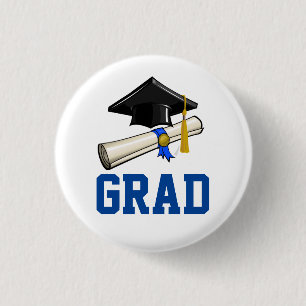 Cap and Diploma 1 Inch Round Button