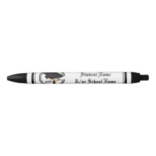 Cap and Diploma Class of 2027 Graduation  Black Ink Pen