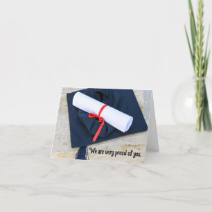 Cap And Diploma Graduation Greeting Card