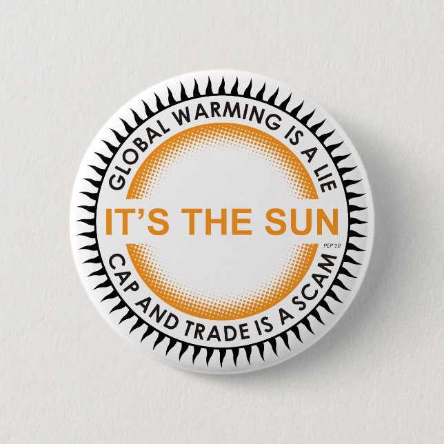Cap And Trade Is A Scam 2 Inch Round Button (Front)