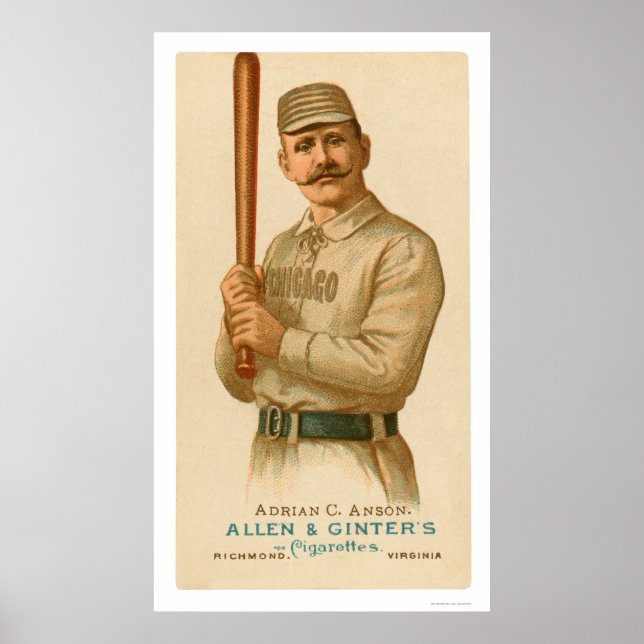 Cap Anson Baseball Card 1887 Poster (Front)