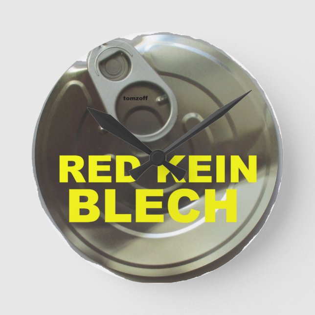 cap clock with text: "RED NO BLECH" (Front)