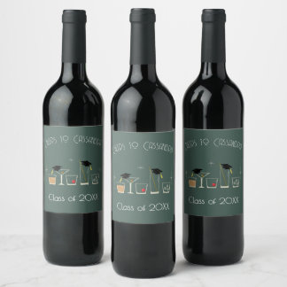 Cap Cocktail Graduation Party Wine Label