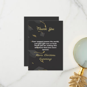 Cap & Confetti Graduation Thank You Card