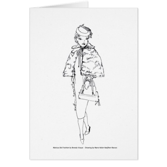 Cap de fourrure de noir d'Aquarelle de mode de (Devant)