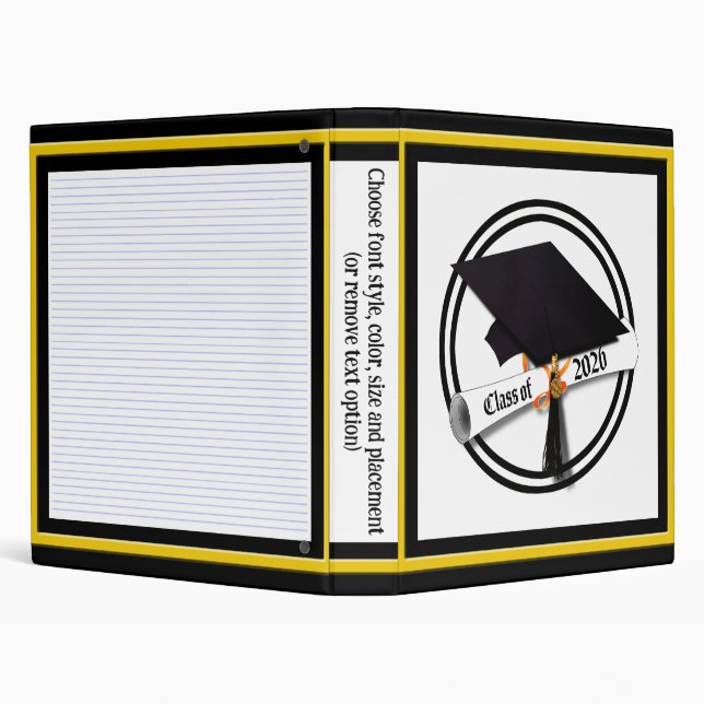 Cap Diploma Class of 2026 Graduation Binder (Background)