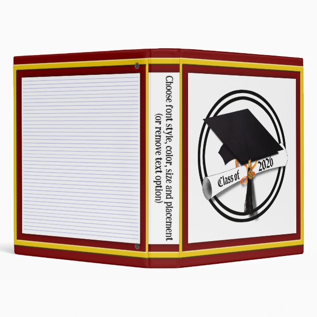 Cap Diploma Class of 2026 Graduation Binder (Background)