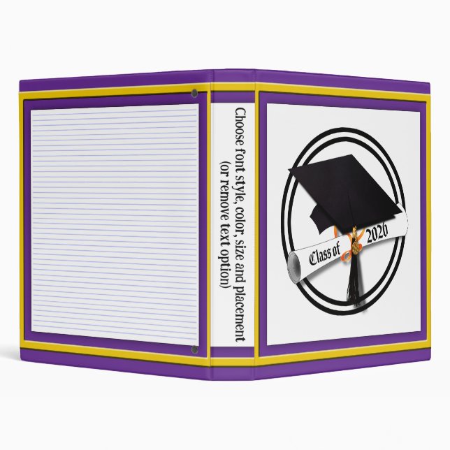 Cap Diploma Class of 2026 Graduation Binder (Background)